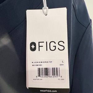 Figs Men's Slim Leon Scrub Top Large Dark Harbor